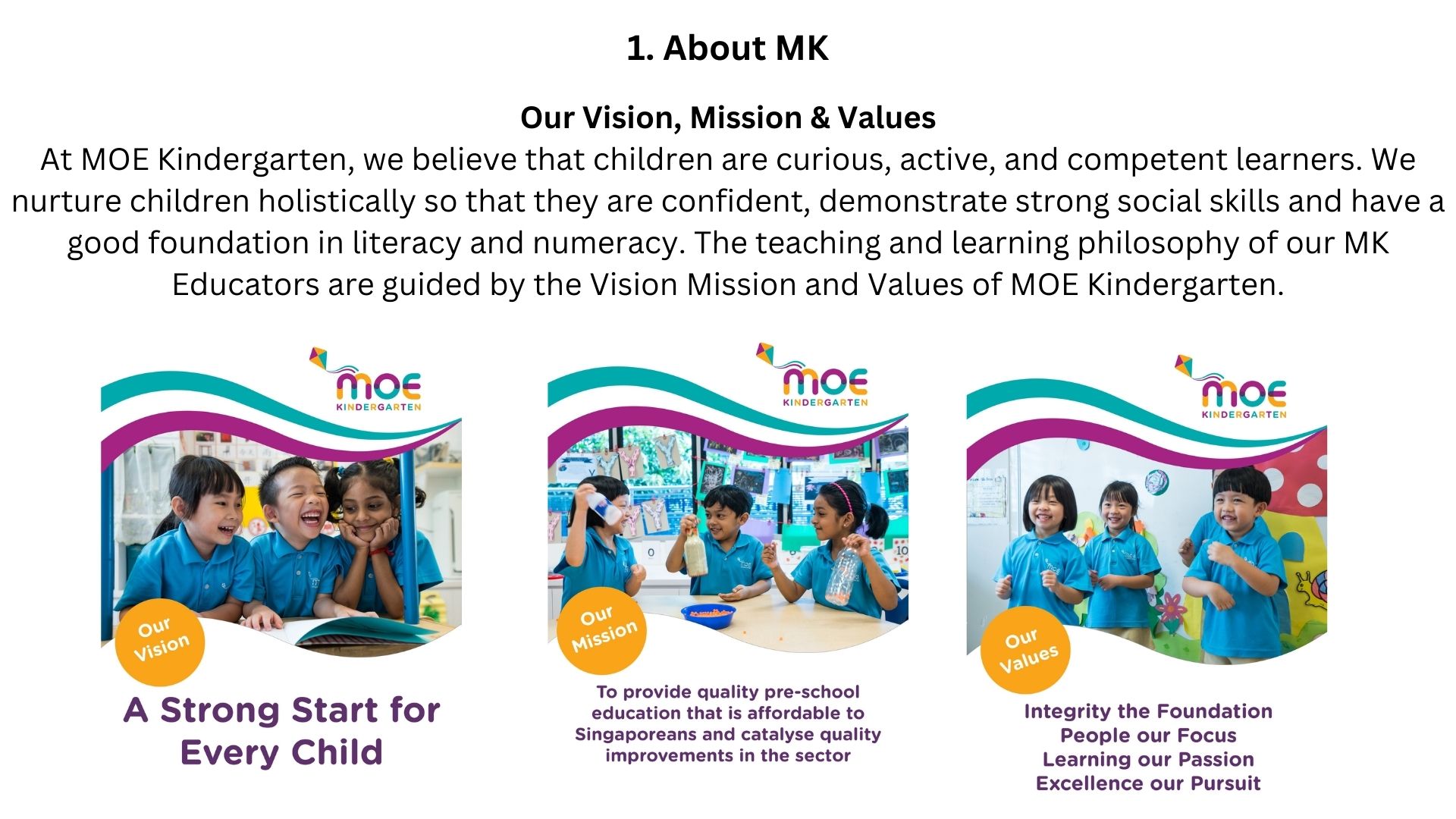 Our Vision, Mission and Values